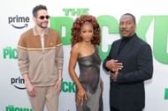 Pete Davidson, Keke Palmer, and Eddie Murphy attend the World Premiere of The Pickup (Image via Getty)